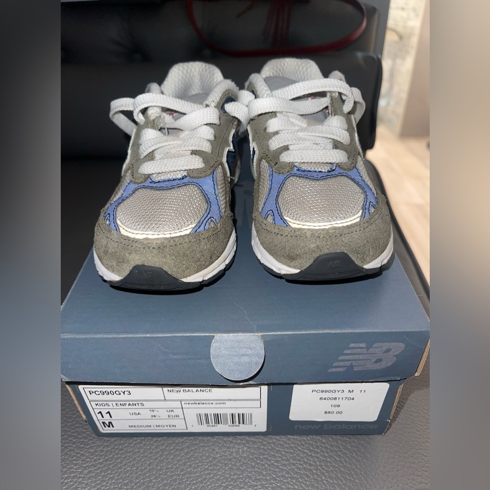 Kids New balance 990 size US 11C gently warn